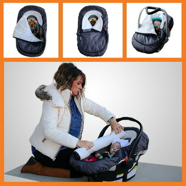 Infant Car Seat Cover Zippered Carrier Cover Protect Your Baby from The Cold